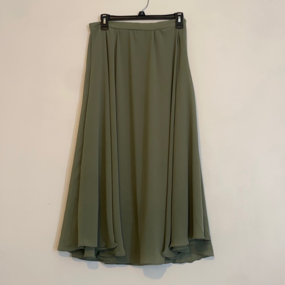 Ada Fae Fashions sage midi skirt